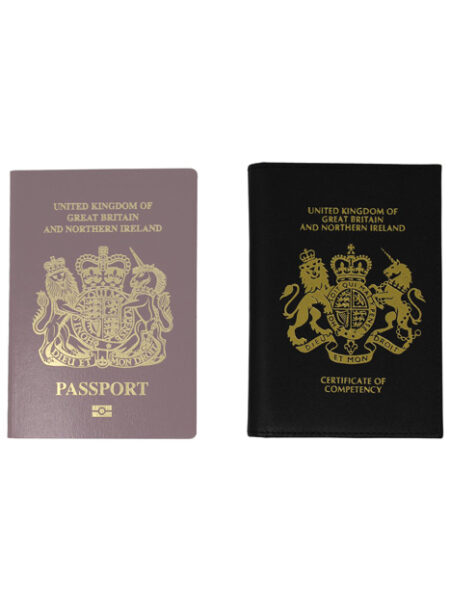 Size comparison with UK passport